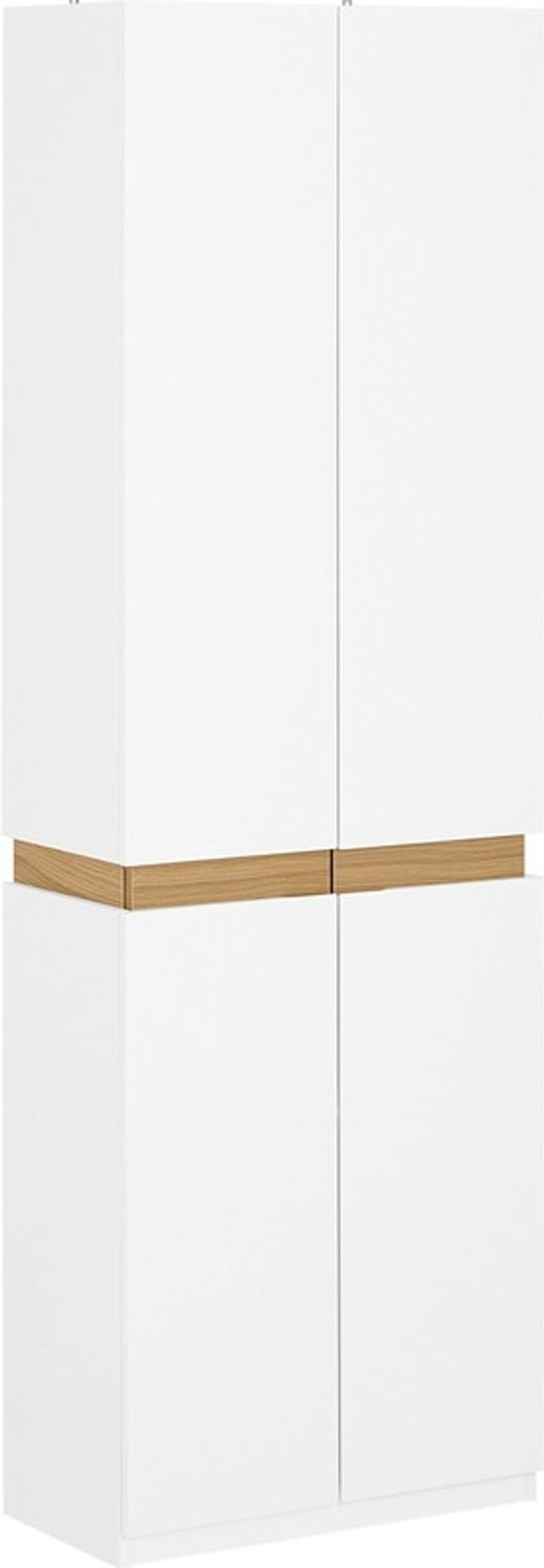 SoBuy KSB01-W Hochschrank, MDF, Lackiert, Weiß, 61 x 192 x 30 cm