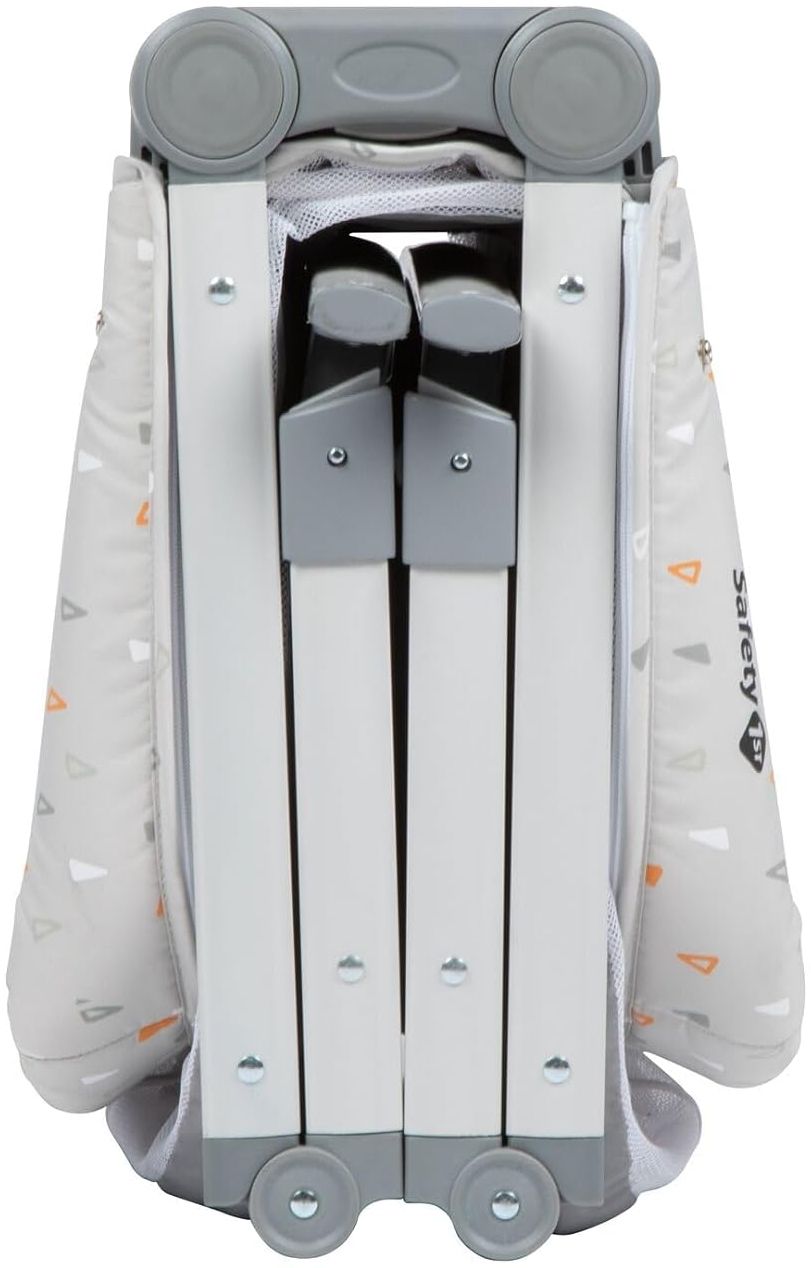 Safety 1st Babybett Morning Star, zusammen-klappbare Babywiege inkl. Reisetasche, geeignet ab der Geburt bis ca. 9 Monate, Warm Grey