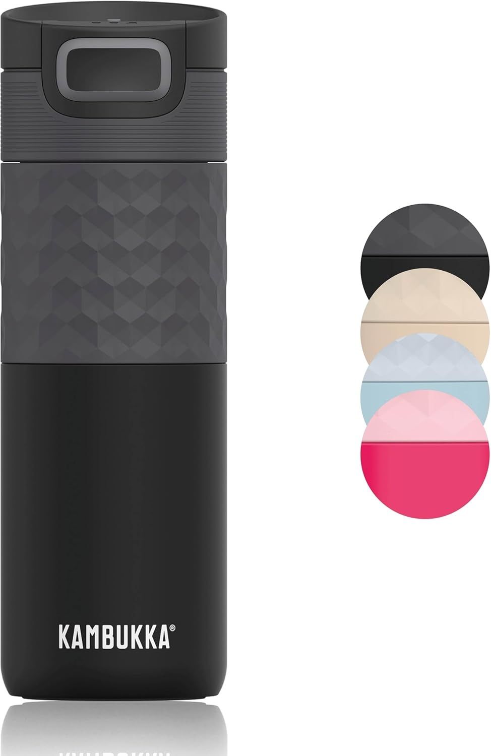 Kambukka Trinkbecher 500 ml Etna Grip Black Steel Edelstahl