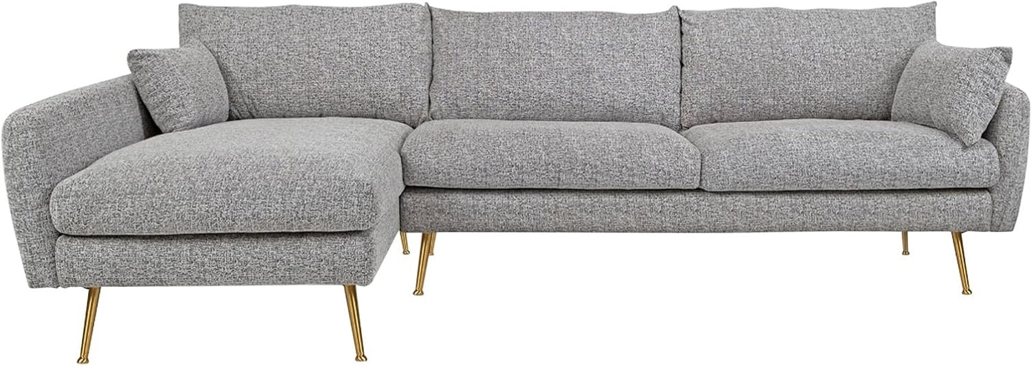 HTI-Living Ecksofa Ecksofa Antonius Webstoff Grau links, Stück 1 Teile, Polsterecke mit Kissen