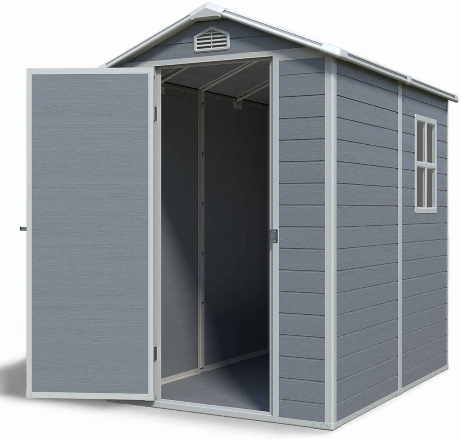 osoltus Lönneberga 2,5m² Gartenhaus Kunststoff Schuppen 195x128 cm grau