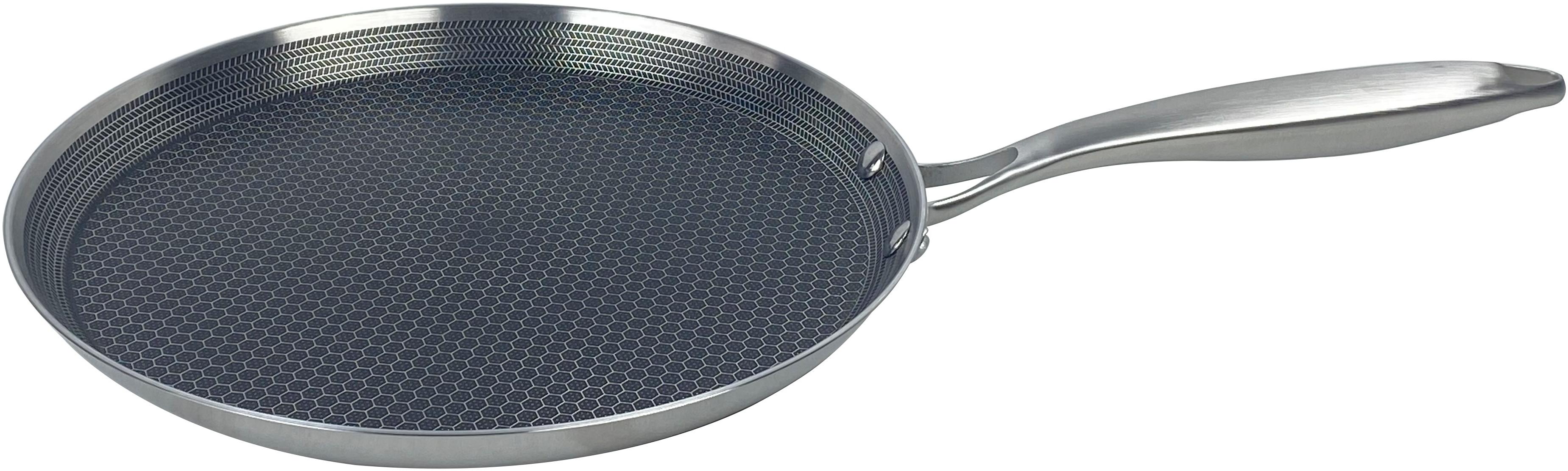 Pfannkuchen Pfanne Edelstahl Wabenstruktur Ø28cm Induktion Pfanne Anti Haft Kratzfest
