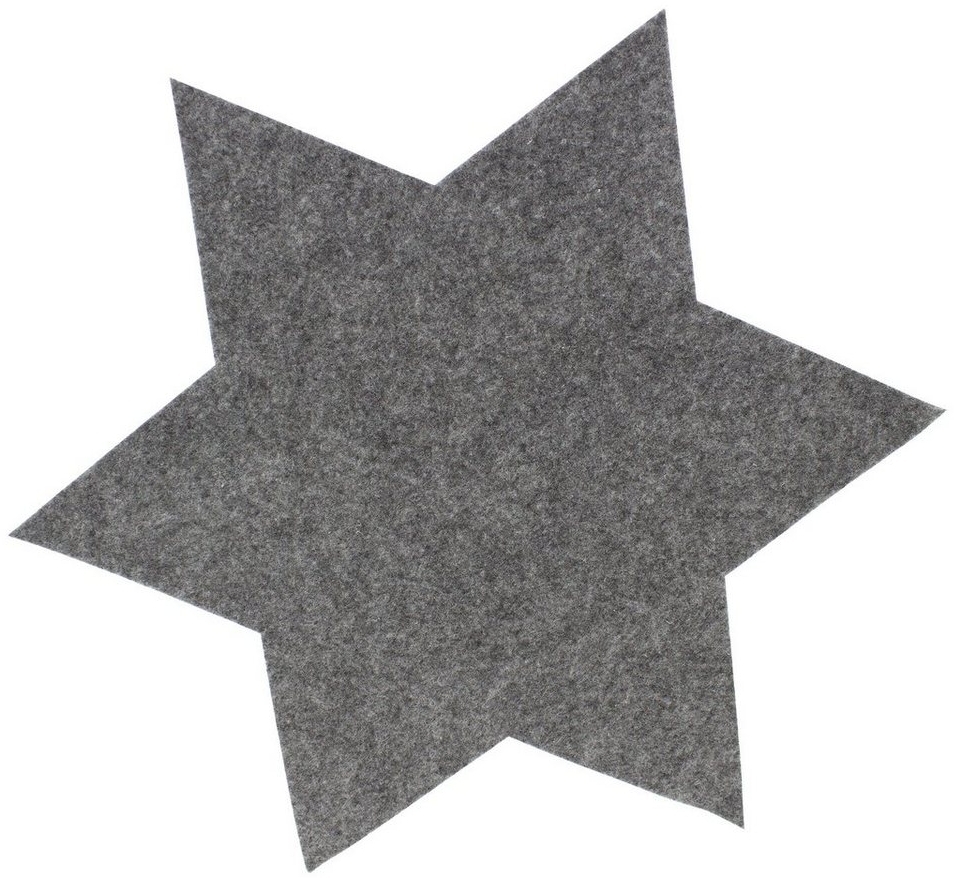 Annastore Platzset 6 x Filzsterne in verschiedenen Größen und Farben, (Platzdeckchen, Platzset), Weihnachtsdeko Filz, Tischset aus Filz, Untersetzer