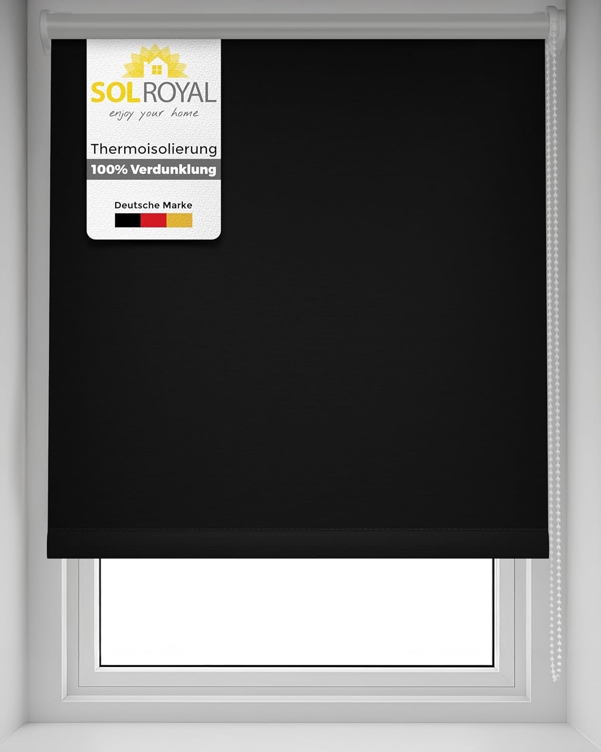 Sol Royal Thermorollo SolReflect T42 für Fenster & Türen Schwarz, 160 x 40 x 3.1 cm