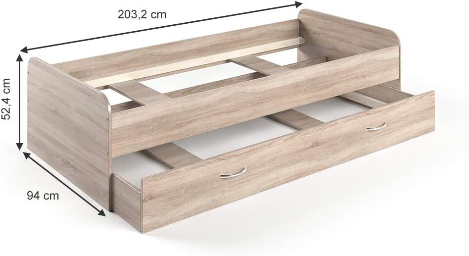 Ausziehbett Enzo Sonoma 90x200 cm Vitalispa