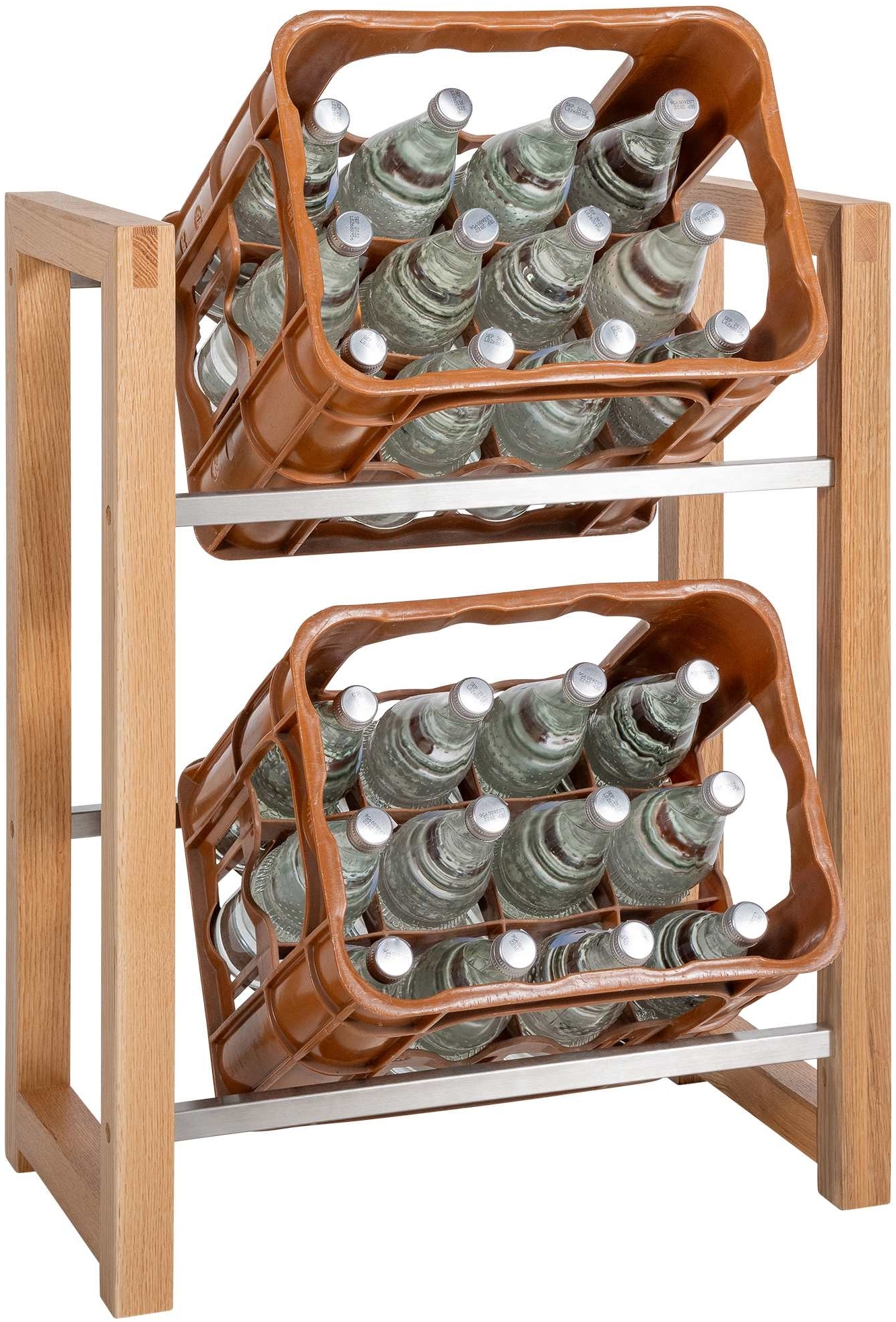 CLP Getränkekistenständer Robin,eiche für 2 Kisten