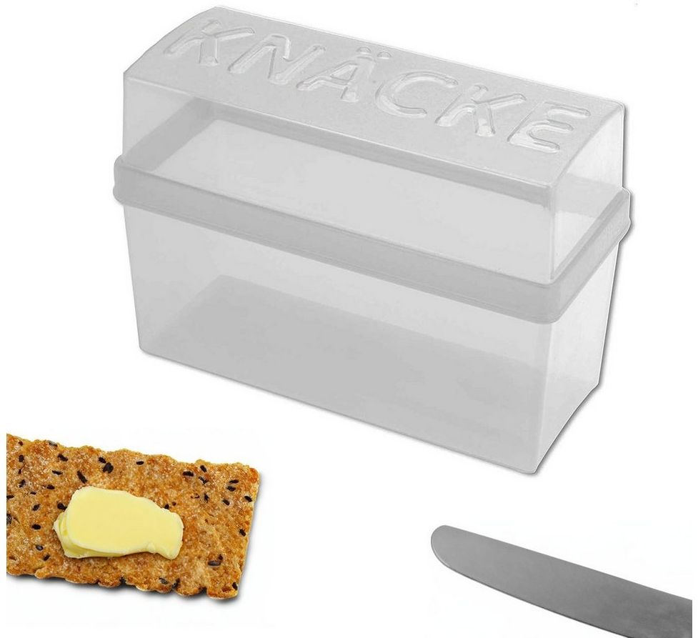 WestCraft Brotkorb 1er, 2er, 4er Knäckebrot Box Set, für Sauerteig, Roggen Crisp Knäcke, Kunststoff (BPA frei), (1-tlg), Schweden Knäcke Brot in Scheiben, Aufbewahrung, kleine Mini Brotbox