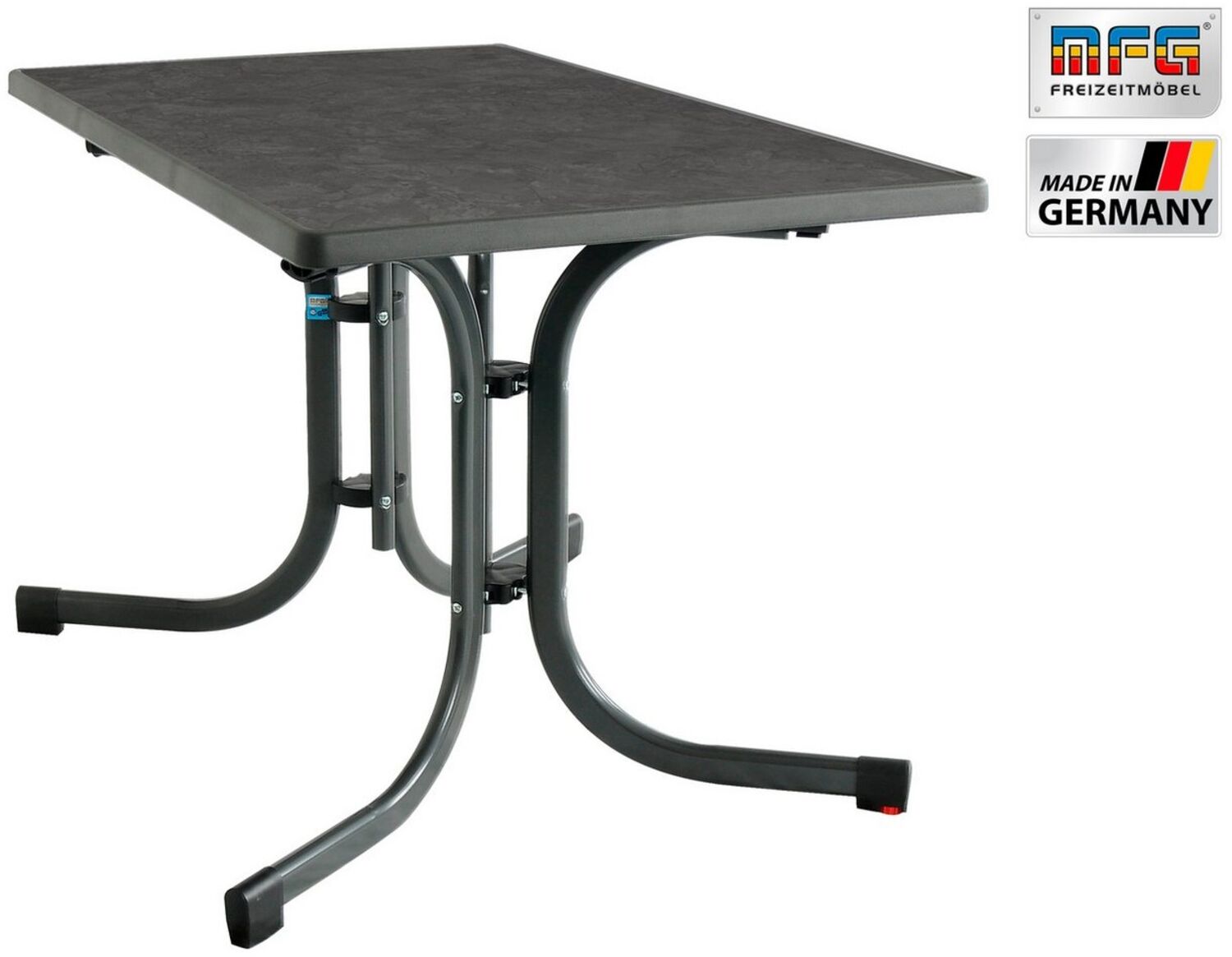 MFG Boulevard-Klapptisch mit wetterfester Melamin-Platte, MDF anthrazit, 110x70 cm
