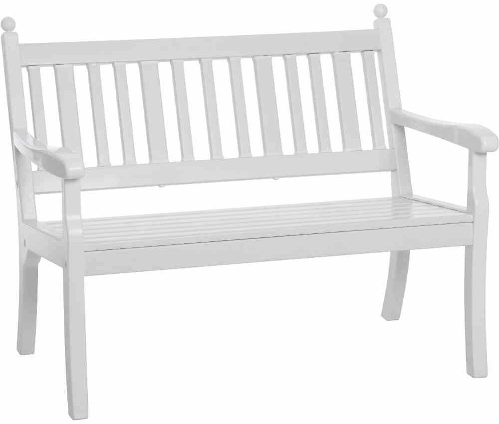 BLOME 'Hohenzollern' Landhausbank, Kunststoff Weiß, 2-Sitzer, 90 x 115 x 70 cm