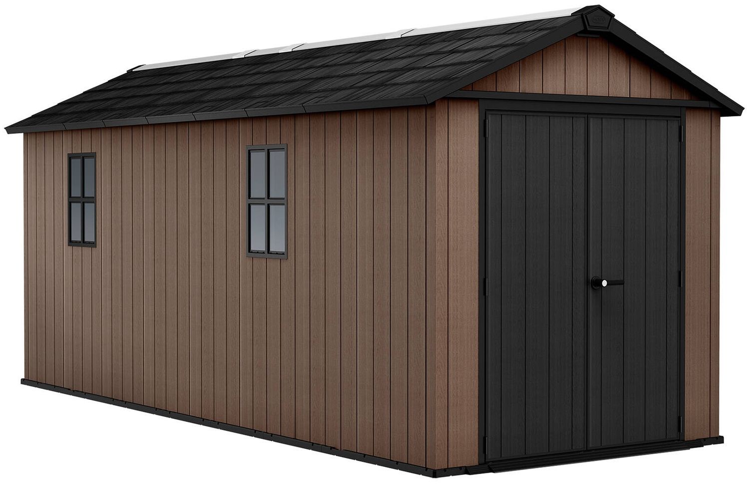 Dmora Gartenhaus Kincardine, Gartenhütte, Gartenhaus, Werkzeugschuppen, 230x539 h246 cm, Braun