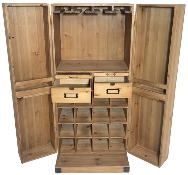 HTI-Living Barschrank Barschrank Imelda 107 cm (Stück, 1-St, 1 Barschrank) Hausbar Weinregal