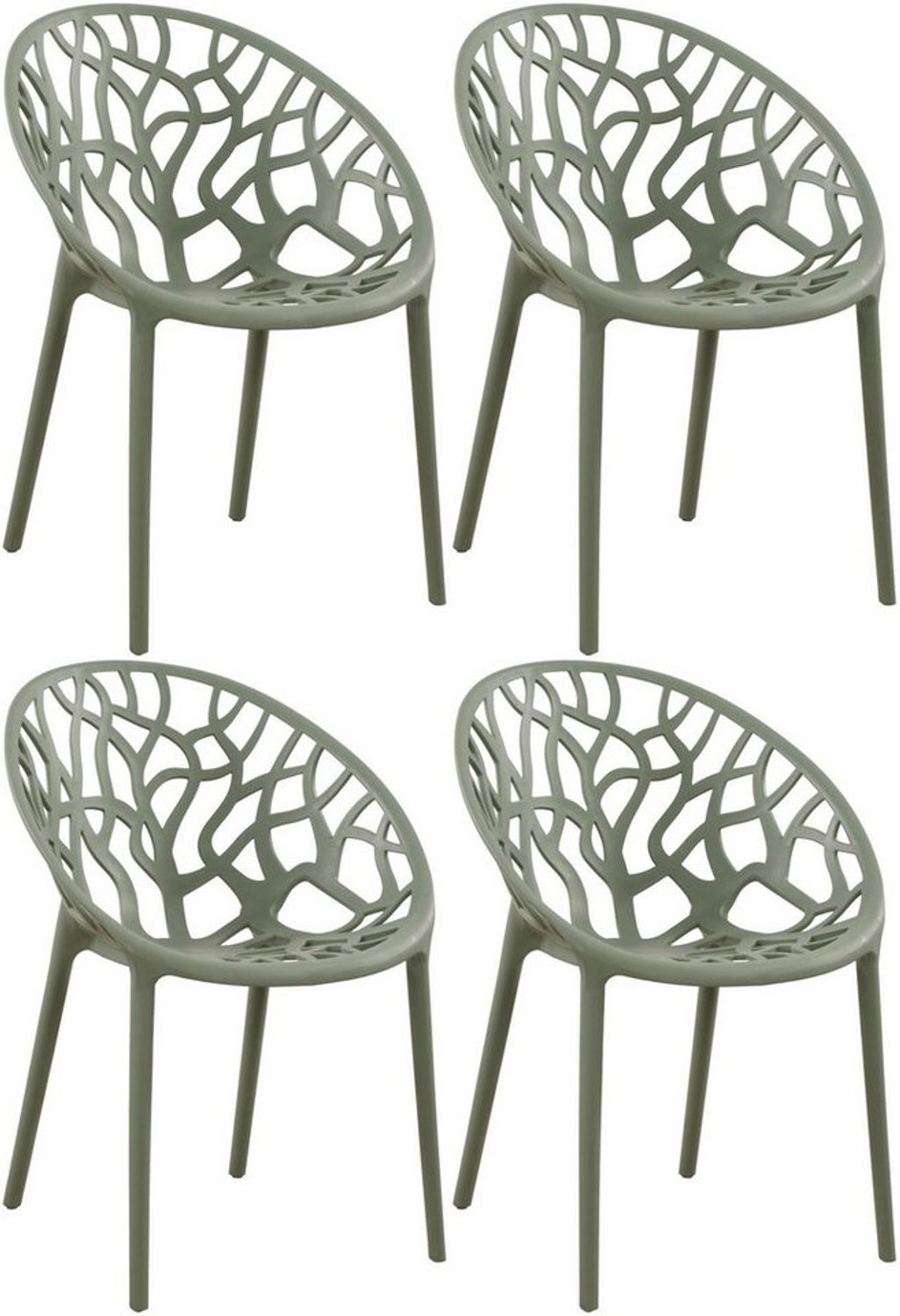 CLP Gartenstuhl Hope (4er Set, 4 St), Kunststoff, stapelbar, wetterfest