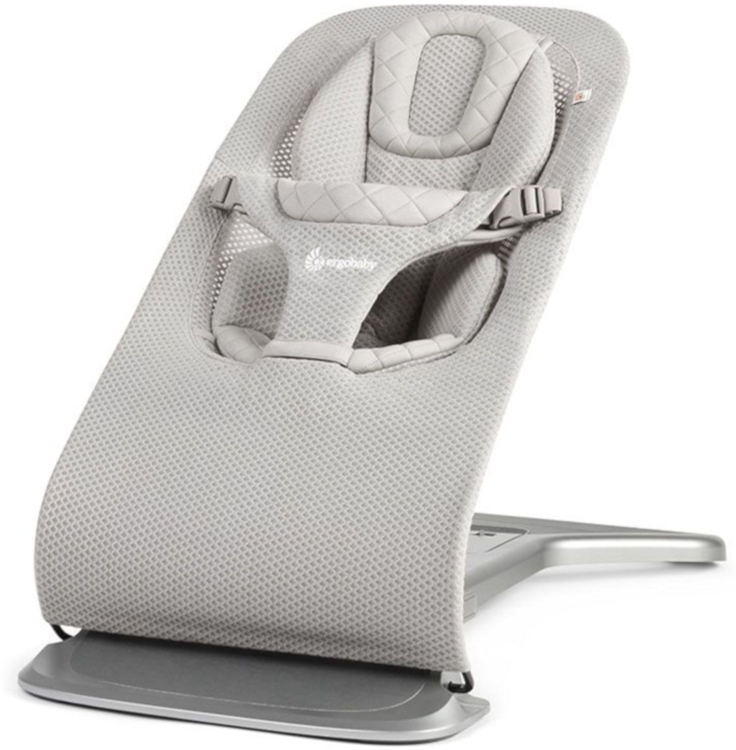 Ergobaby Evolve Bouncer Babywippe für Neugeborene Light Grey Mesh