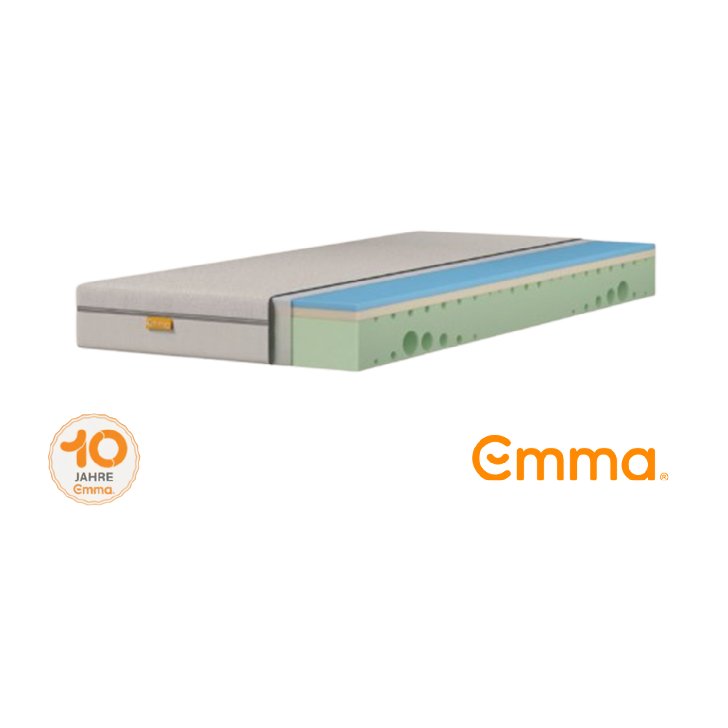 Emma 'One Medium' Kaltschaummatratze, 140x200 cm, 85 % Polyester / 15 % Polypropylen weiß