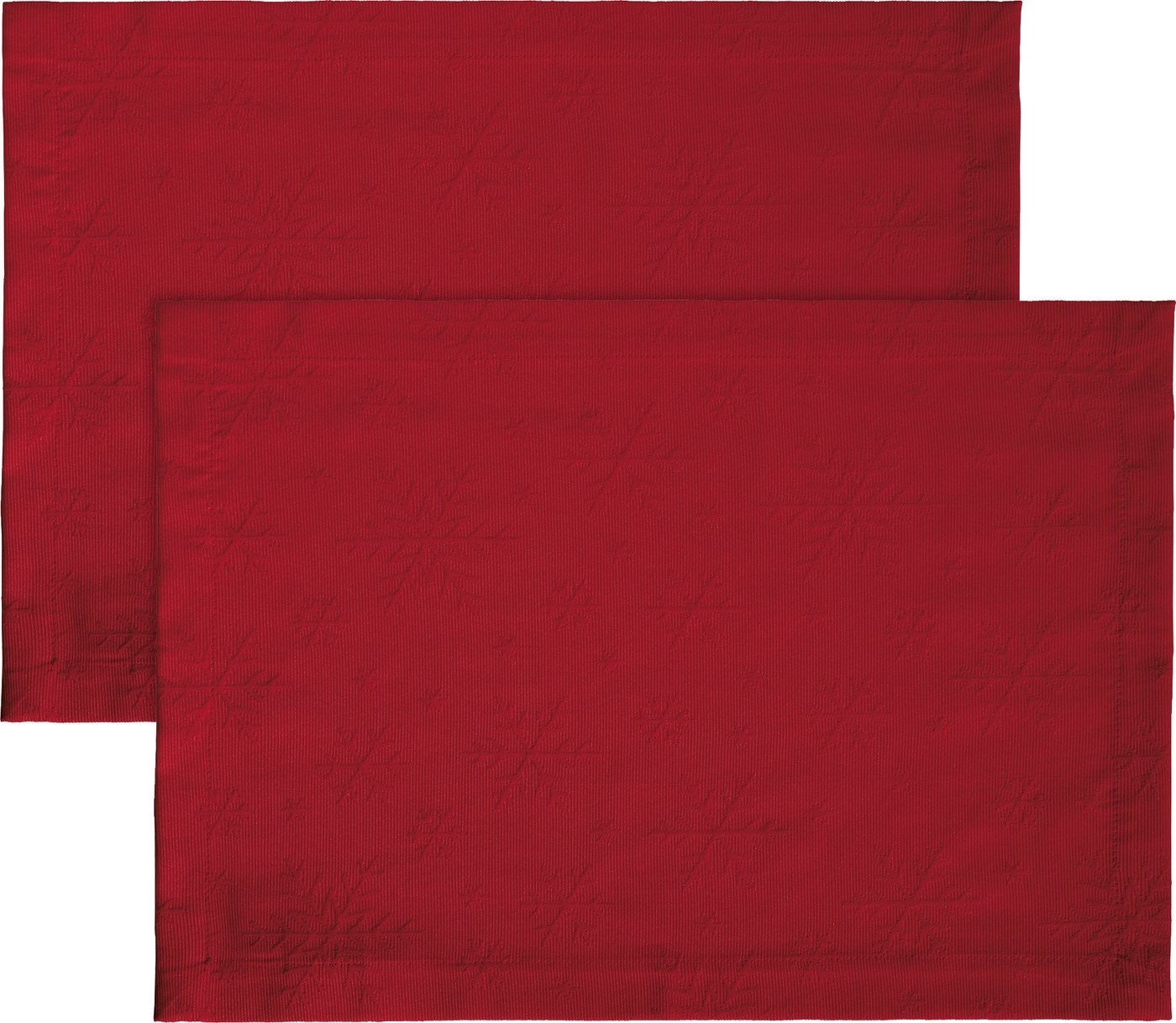 REDBEST Platzset Tischset "Snowflake" 2er-Pack, bügelleicht Uni