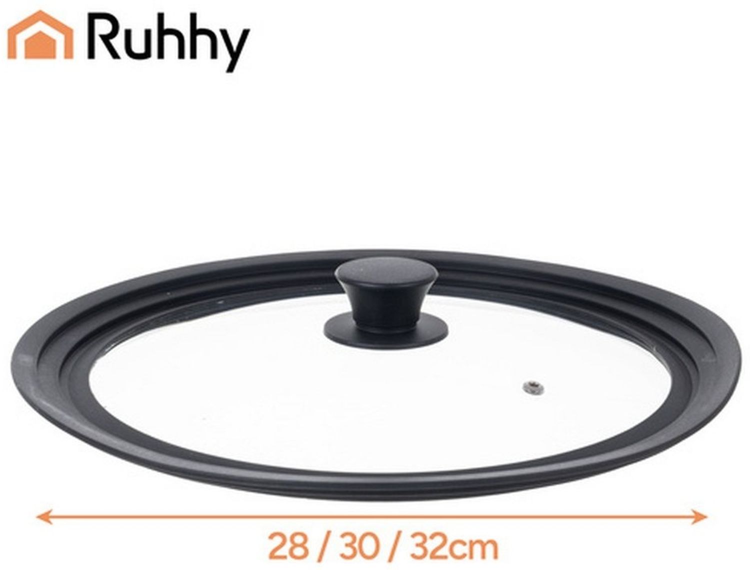 Ruhhy Pfannendeckel Topfdeckel 3-in-1 Silikondeckel, (Spar-Set, 3-tlg, 28 / 30 / 32 cm), Sorgt für sicheren Sitz, schützt Topfränder vor Kratzern