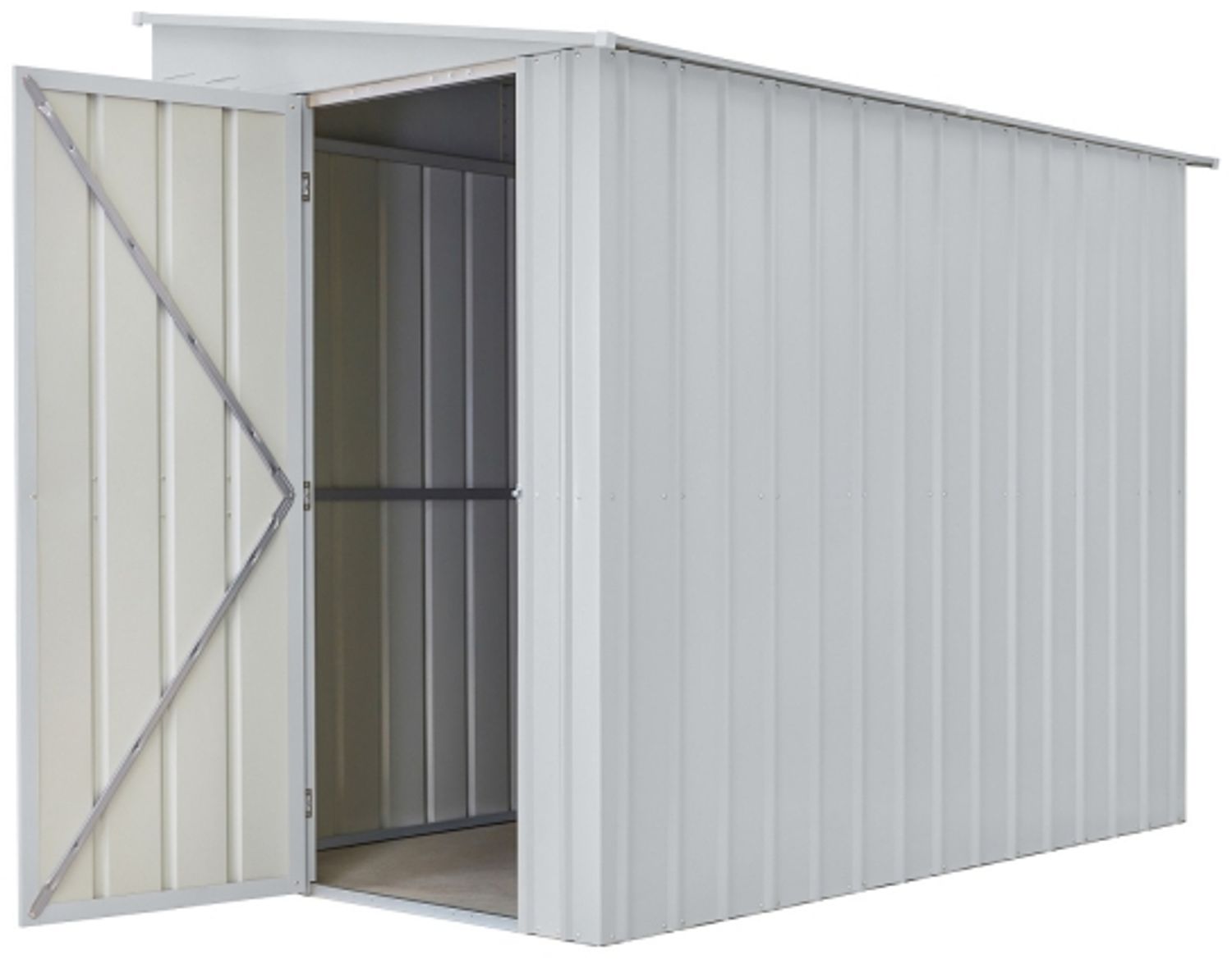 Globel Gerätehaus "Wand-Zierde Lean To 58", silber metallic