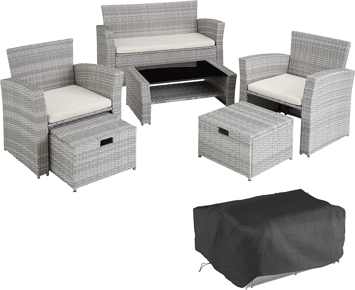 tectake Rattan Sitzgruppe Modena 403718
