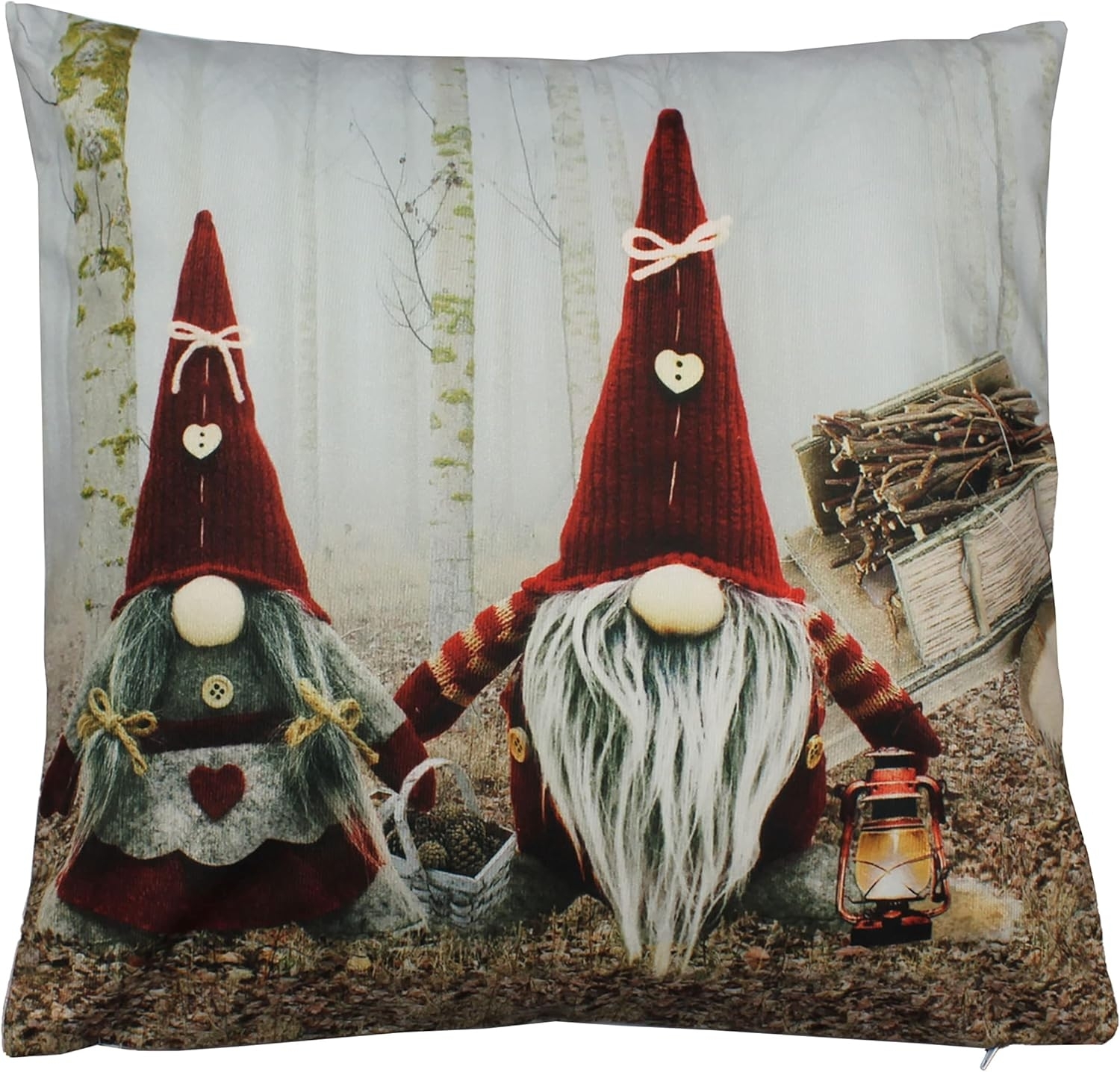 Haus und Deko Tischdecke Kissenbezug 40x40 cm Weihnachten Kissen Deko Samt (1-tlg)