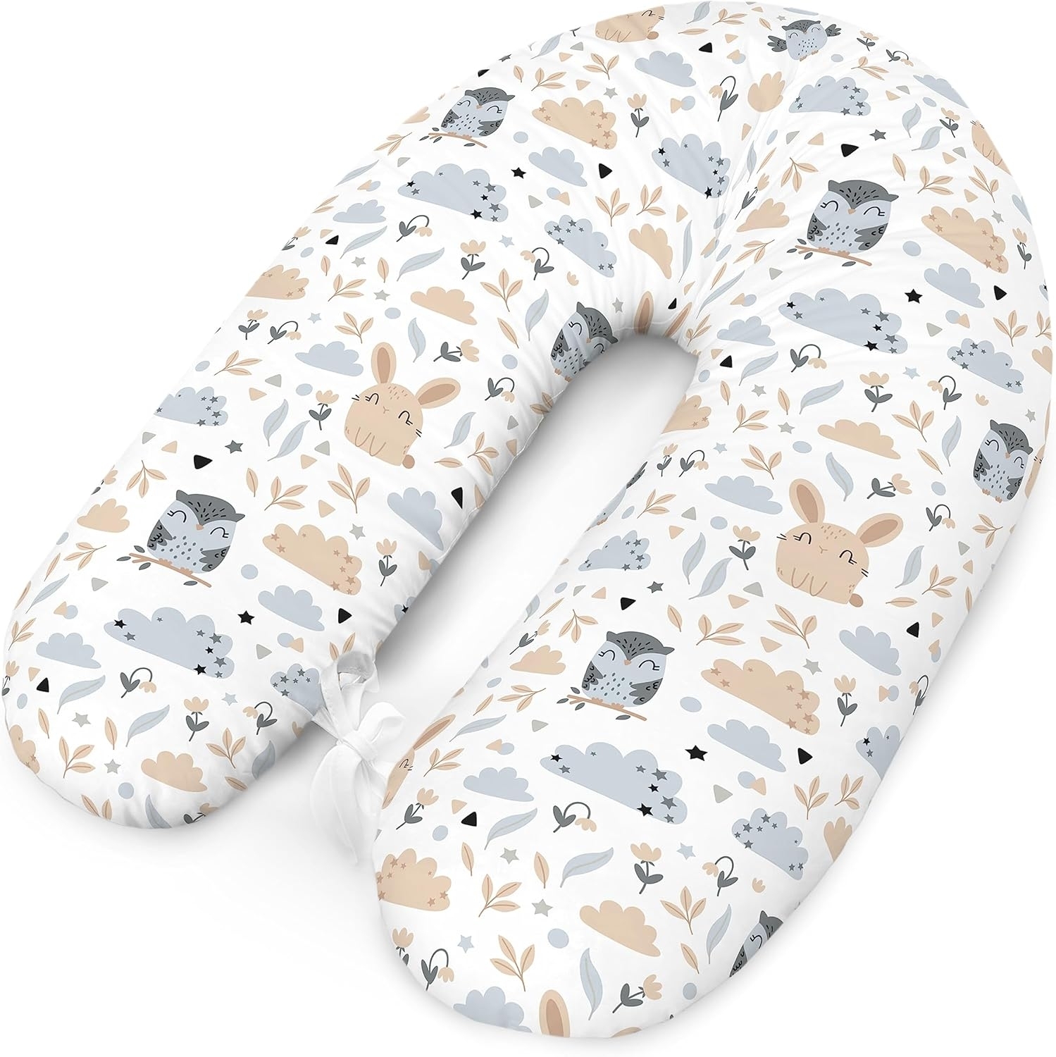 Amilian Stillkissen XXL 170 cm - Schwangerschaftskissen & Seitenschläferkissen mit Bezug, - Lagerungskissen - Nursing Pillow - Pregnancy Pillow, mit Füllung, Schlafkissen für Seitenlage - Körperkissen