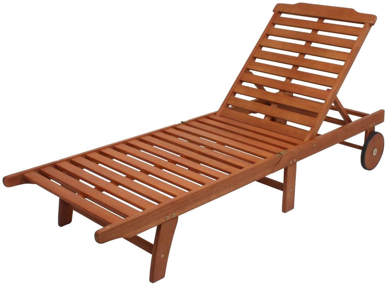 Sonnenliege Palm Springs aus Eukalyptus FSC 100%, klappbar, mit 2 Rädern