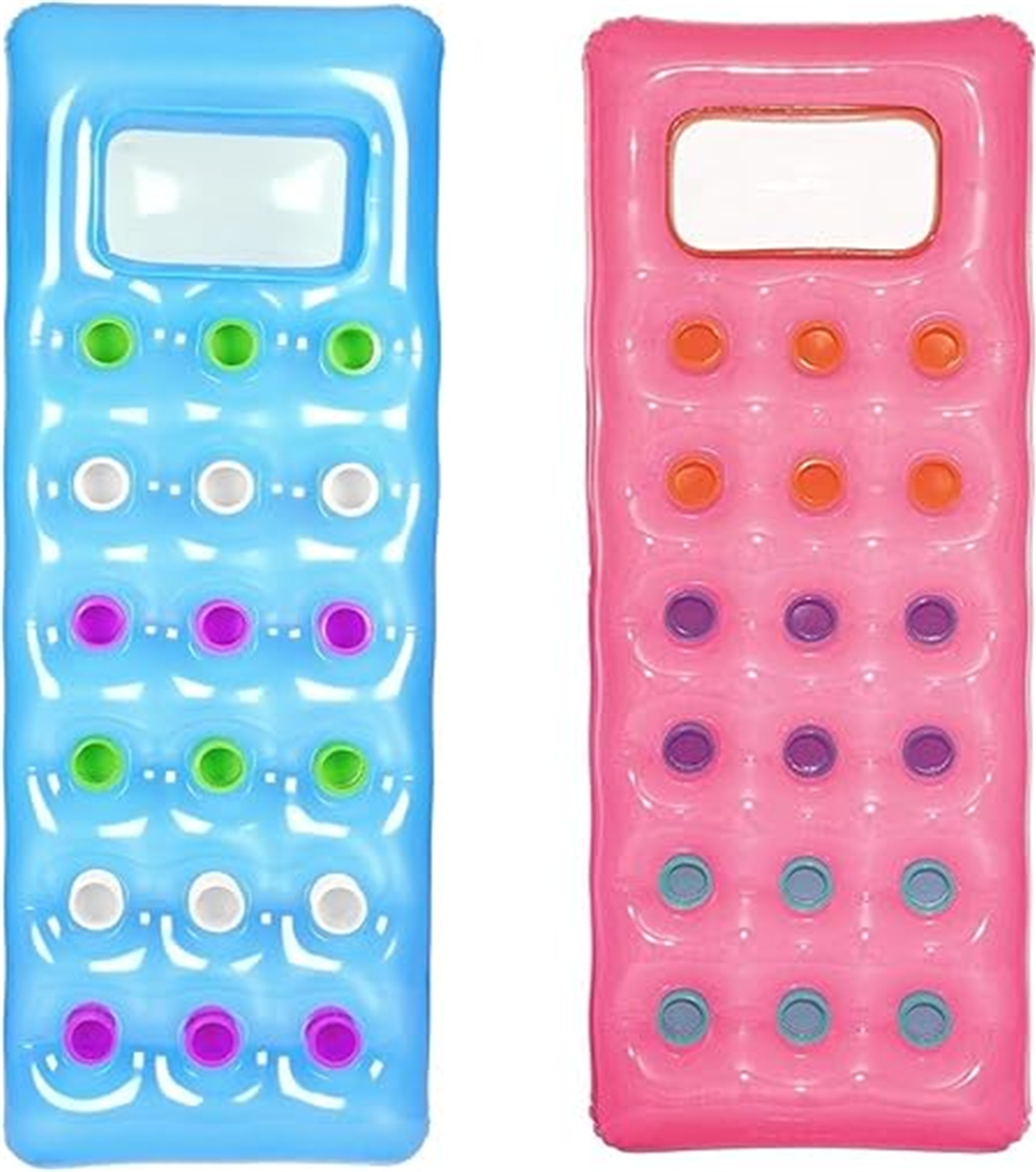 Bestway - 43040 Solar Luftmatratze Duo Pack - mit Sichtfenster 188 x 71 cm - Blau und Pink