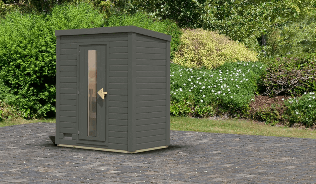 Karibu Sauna Hytti 0 terragrau ohne Ofen