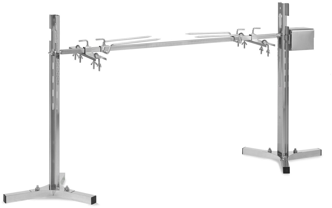 Klarstein Grillspieß Sauenland Survivor (Set), Grillspieß mit Motor Grill Drehspieß mit Motor Spanferkel Grill