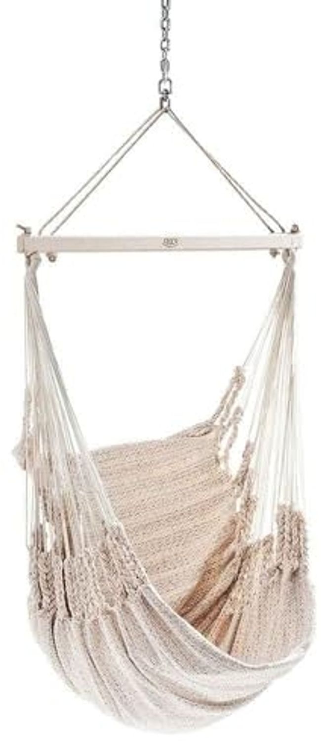 CHICO Hängesessel Baumwolle Beige-uni