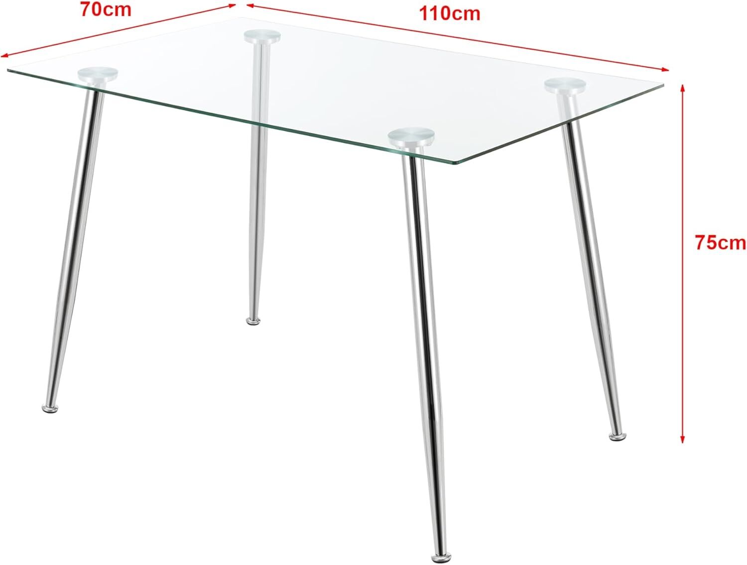 Glastisch Hyrynsalmi Chrom [en. casa]