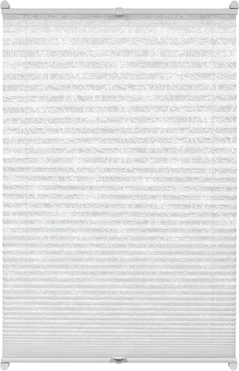 GARDINIA Plissee EASYFIX Plissee Ausbrenner-Stoff Flowers, Lichtschutz, ohne Bohren, verspannt, Klemmfix, in der Breite kürzbar