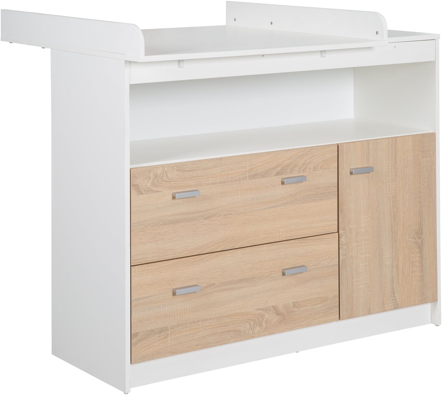 roba Wickelkommode 'Gabriella' - inkl. Wickelansatz - 2 Schubladen - Wickelhöhe 90 cm - Weiß