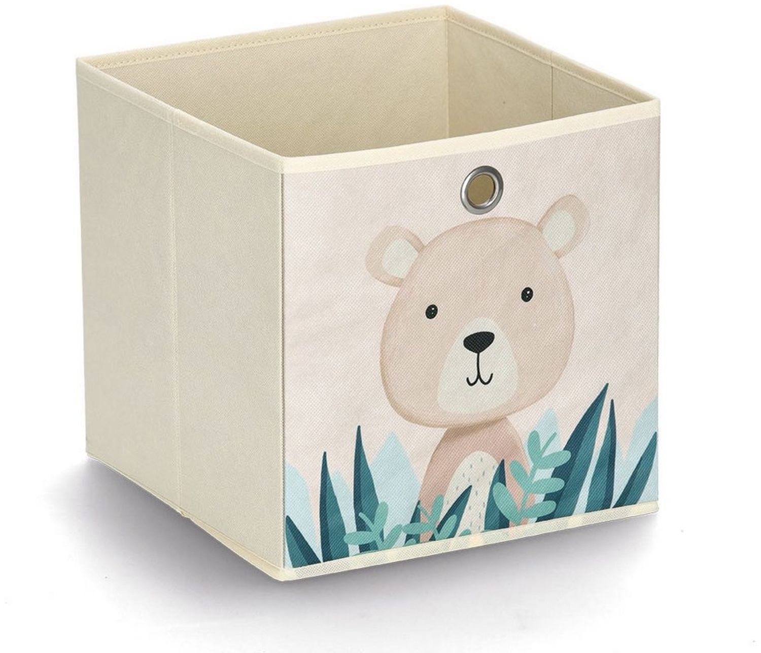 Aufbewahrungsbox Bär, Vlies - Beige
