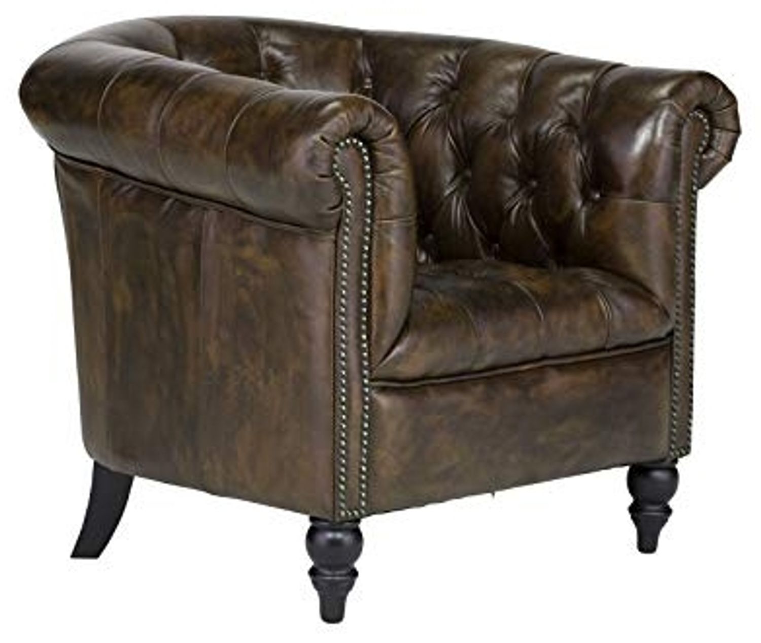 Sessel Chesterfield Shelford antik braun