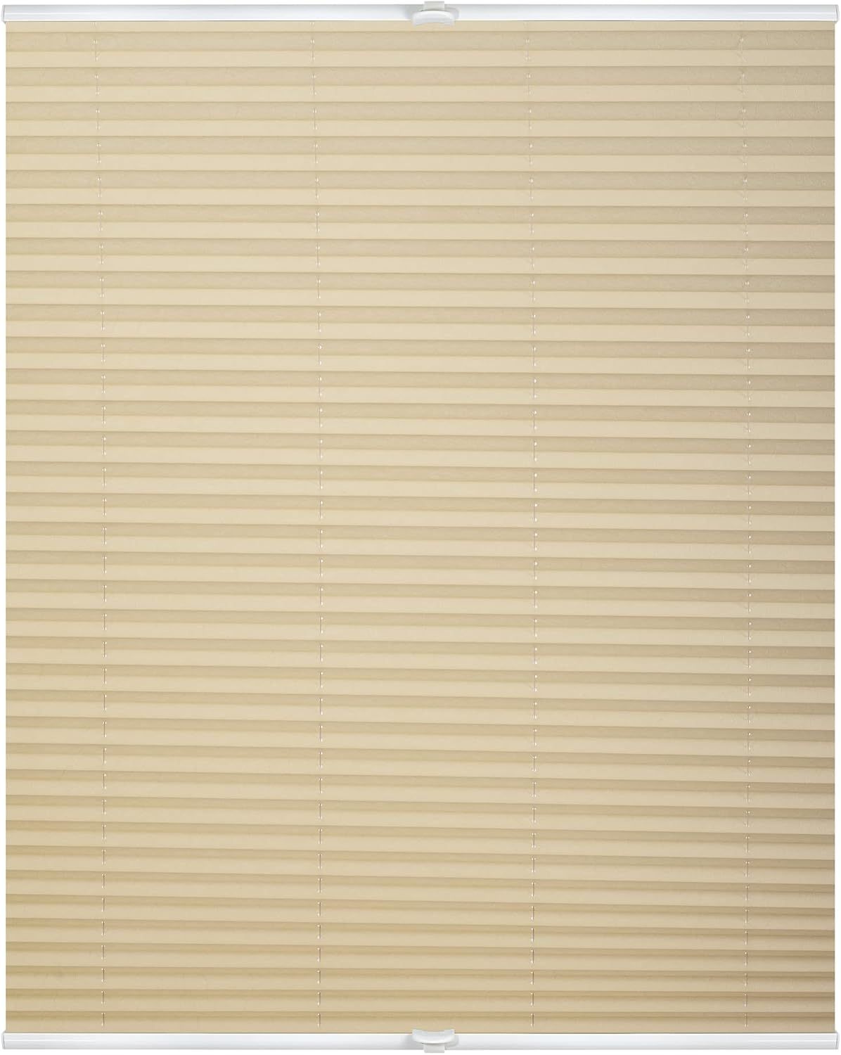 Lichtblick Sonnenschutzsysteme GmbH Plissee Nizza 60 cm x 210 cm (BxL) Creme Tageslicht; einfache Installation mit Klemmträgern; verspannt