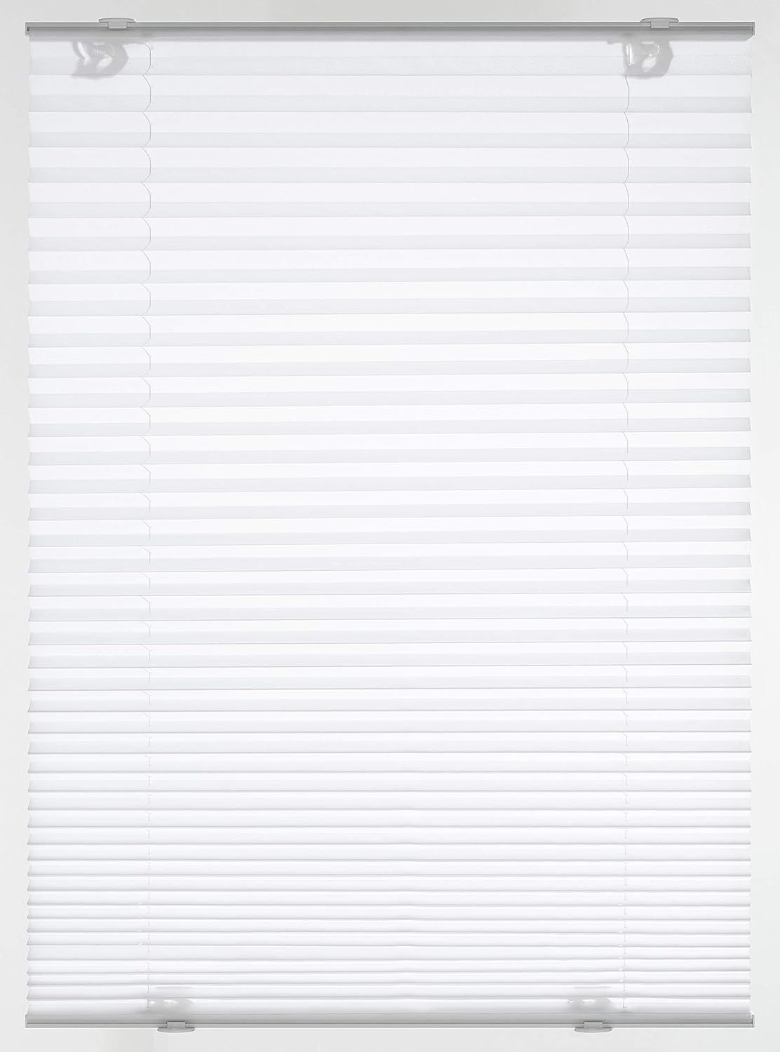 Gardinia Plissee Solo mit Saugnapf weiß, 70x130 cm