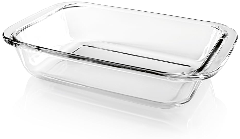 GOURMETmaxx Glas-Auflaufform 800ml transparent rechteckig für Heißluft-Fritteusen