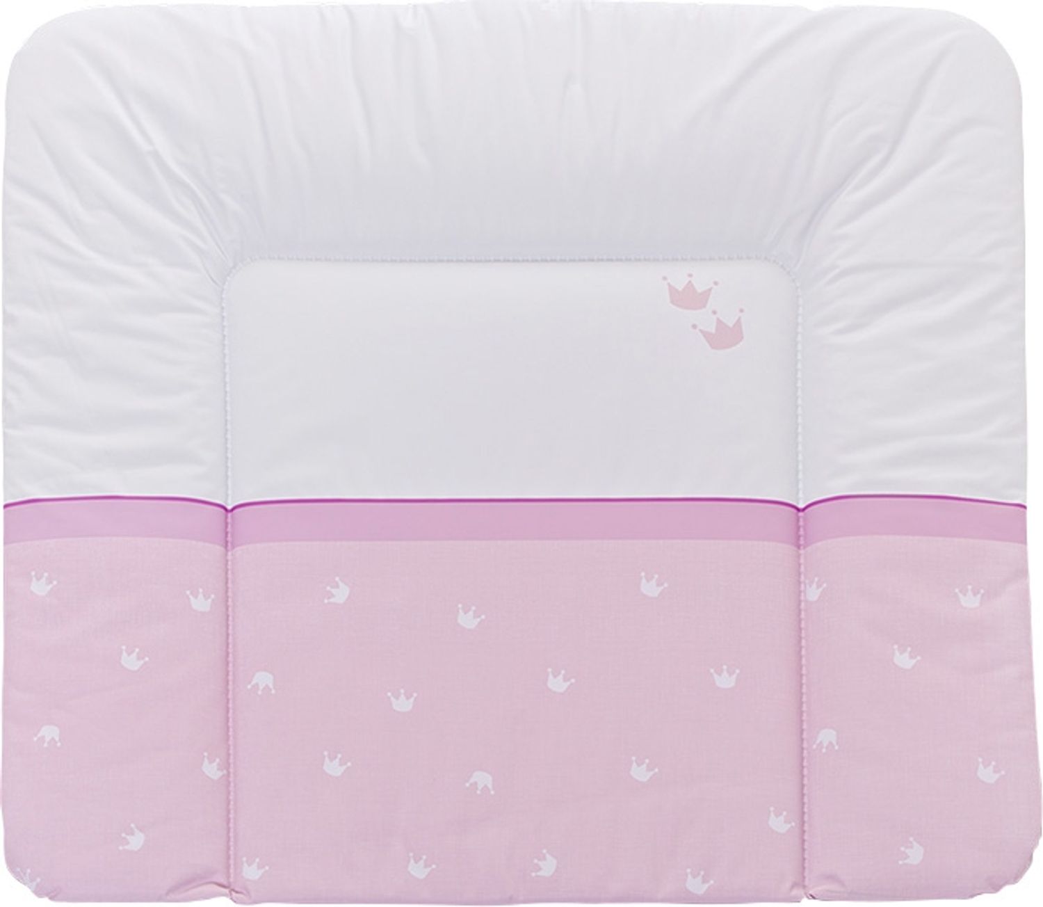 Träumeland Wickelauflage rosa/weiß, Krone