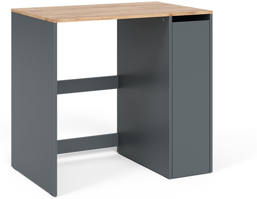 Waschmaschinenschrank Viktor Anthrazit/Goldkraft Eiche 93.6 x 88.2 cm mit Fächern und Tür Vicco