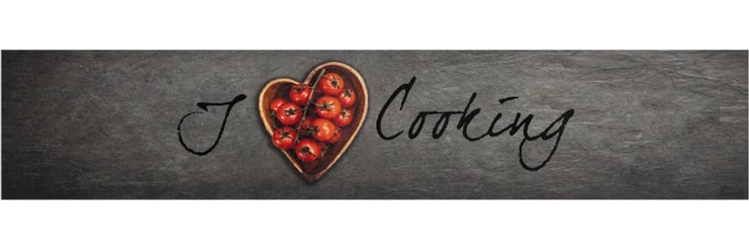 vidaXL Küchenteppich Waschbar Kochen 60x300 cm Samt 4005619