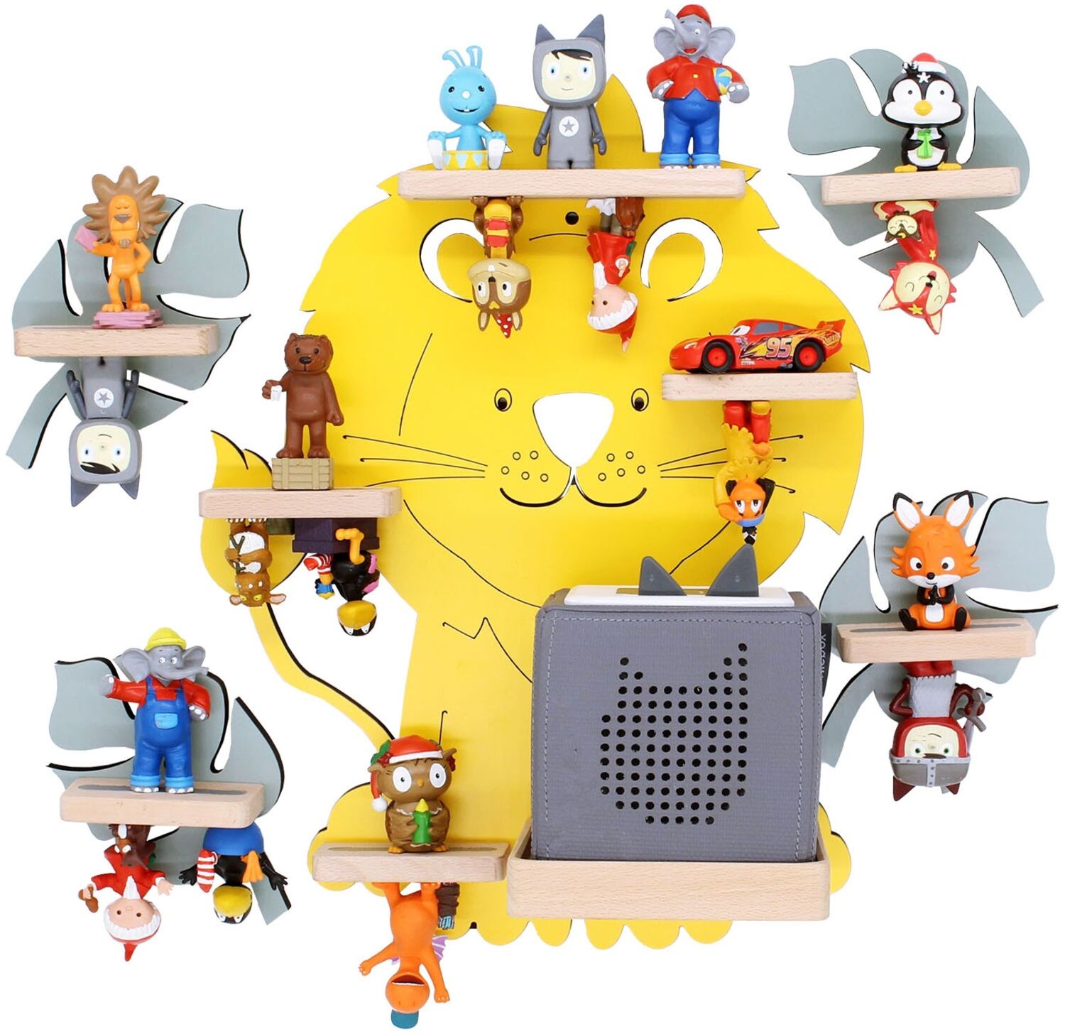 VCM Wandregal BOARTI Regal 920882 Gelb H. 42 x B. 42 x T. 19 cm