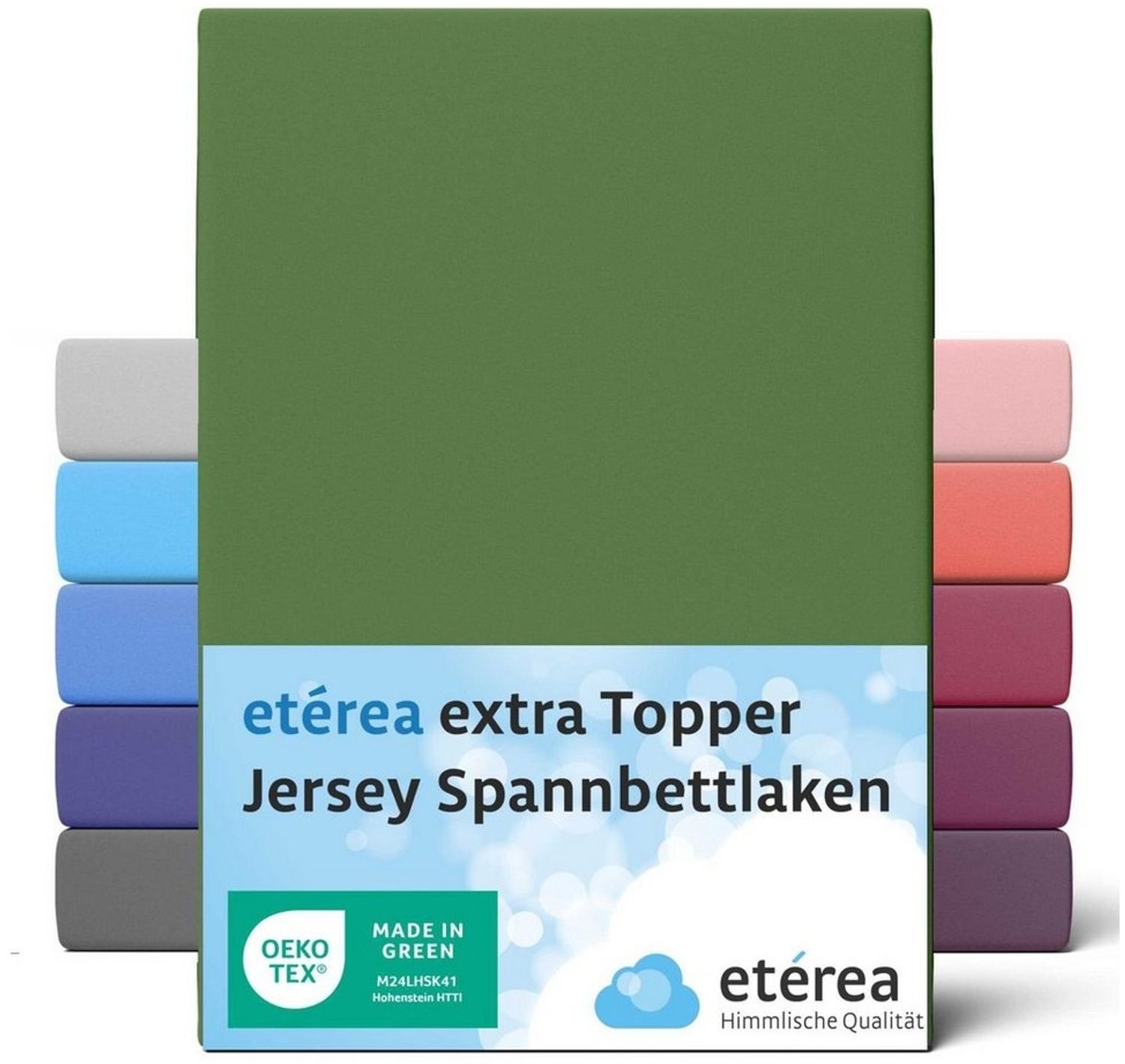 etérea Himmlische Qualität Spannbettlaken etérea Extra Jersey Topper Spannbettlaken 90x200 -, Jersey, Gummizug: rundum, (1 Stück)