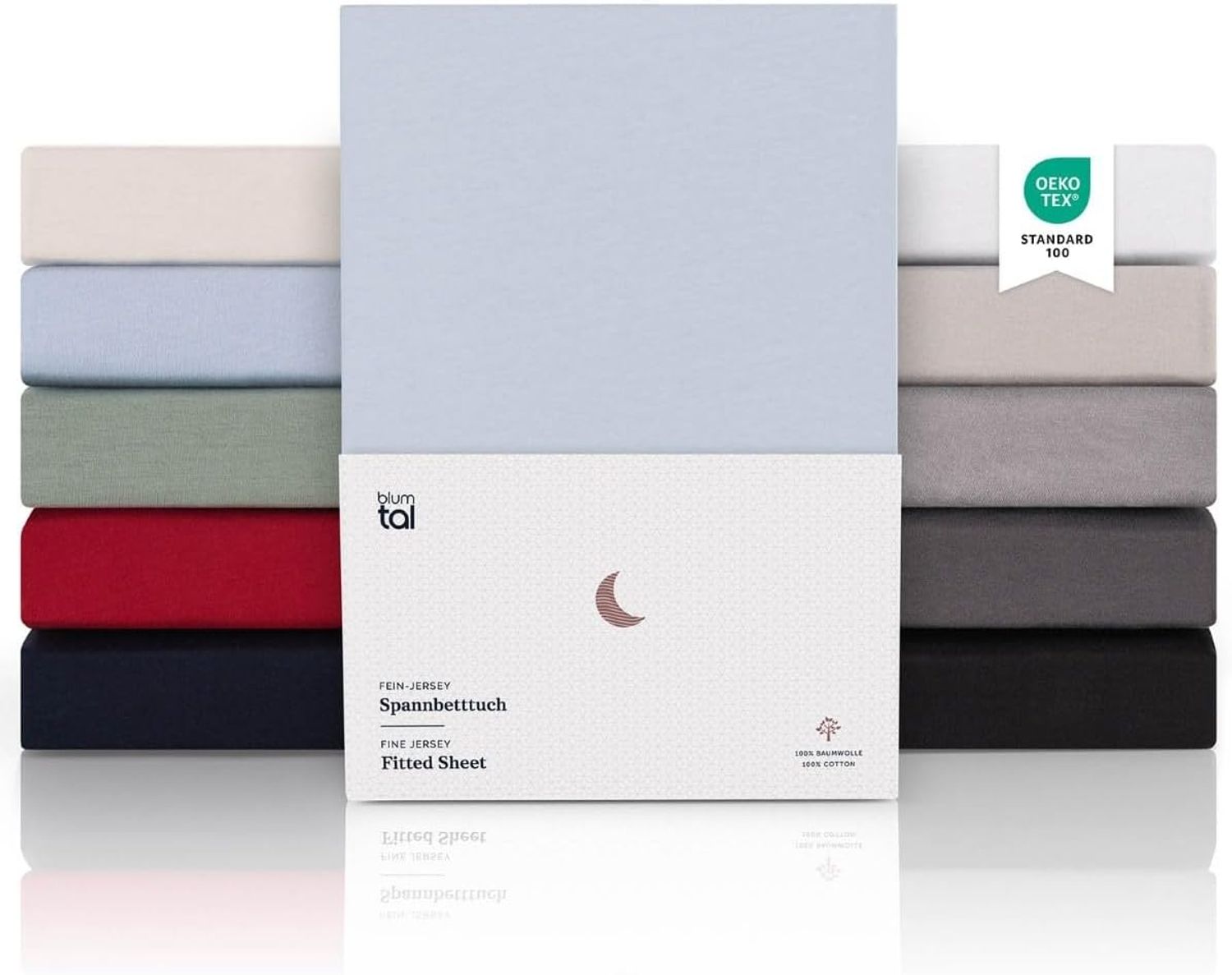 Blumtal Spannbettlaken Premium Topper, Standard - 100% Baumwolle, Gummizug: Rundum, (1 Stück), Superweiches 100% Baumwolle mit Rundumgummizug