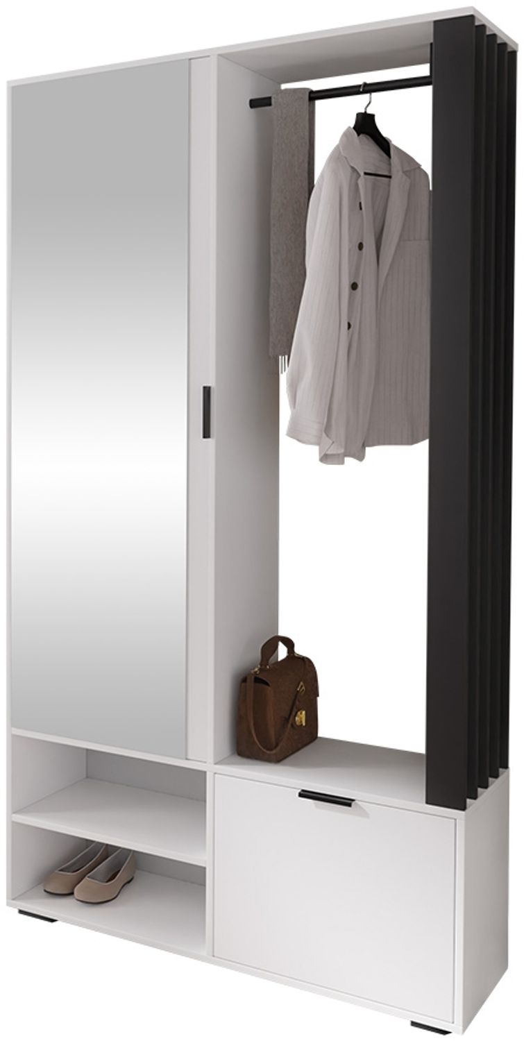 Garderobe-Set 'Raldento' Schwarz/Weiß