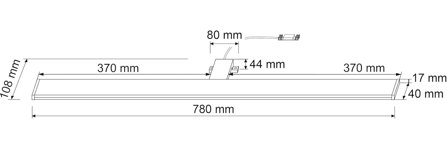 SEBSON Spiegelleuchte LED Spiegelleuchte 80cm IP44 - 15W 1100lm neutralweiß 230V