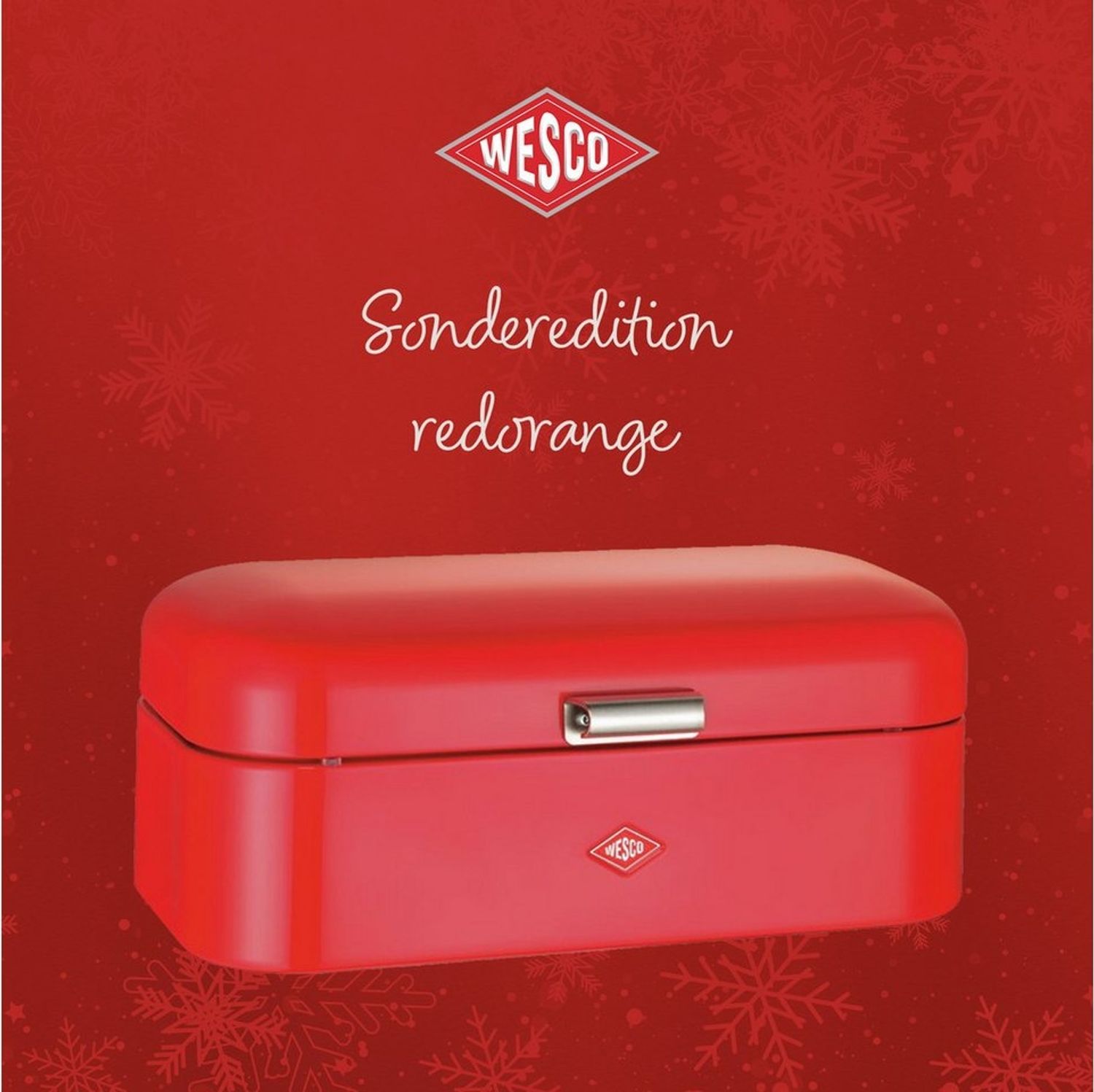 WESCO Brotkasten Grandy - Brotdose, Stahlblech, (1-tlg), Lüftungslöcher auf der Rückseite, Metallschaniere