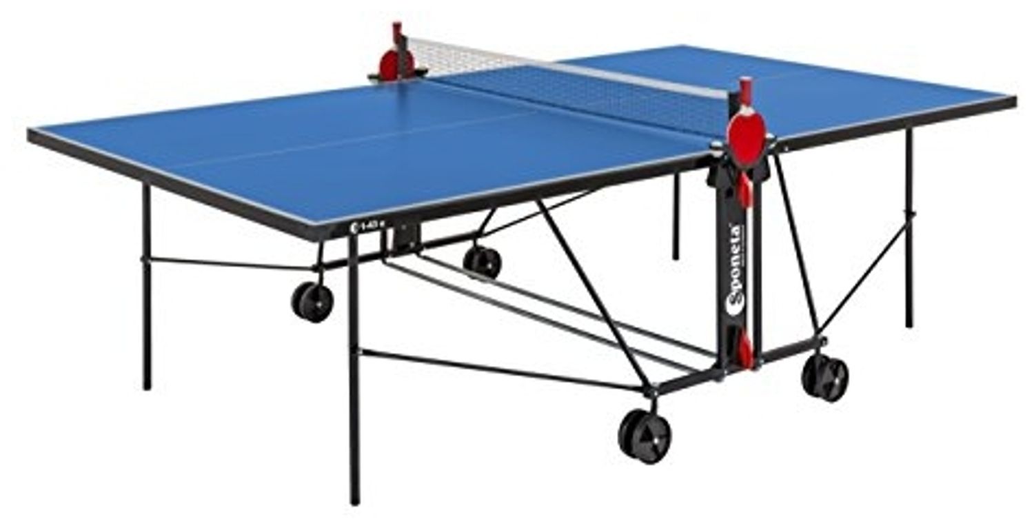 SPONETA 'S 1-43 e' Tischtennisplatte, wetterfest, klappbar, blau, 152,5 x 274 x 76 cm