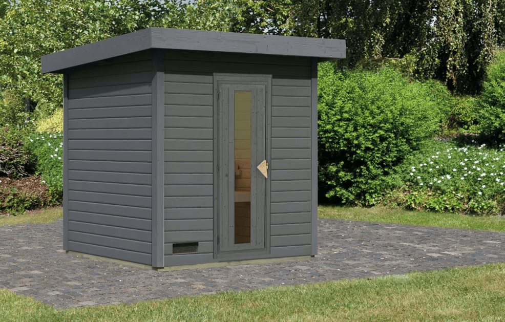 Karibu Sauna Hytti 2 terragrau ohne Ofen