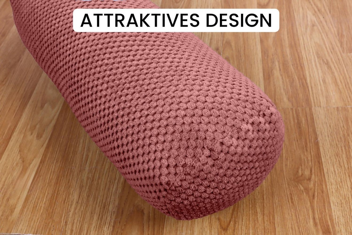 Amilian Nackenrollenbezug 15x40 cm - Ersatzbezug für Nackenrolle, Kissenrolle, Bettrolle, waschbarer Ersatzbezug mit verdecktem Reißverschluss