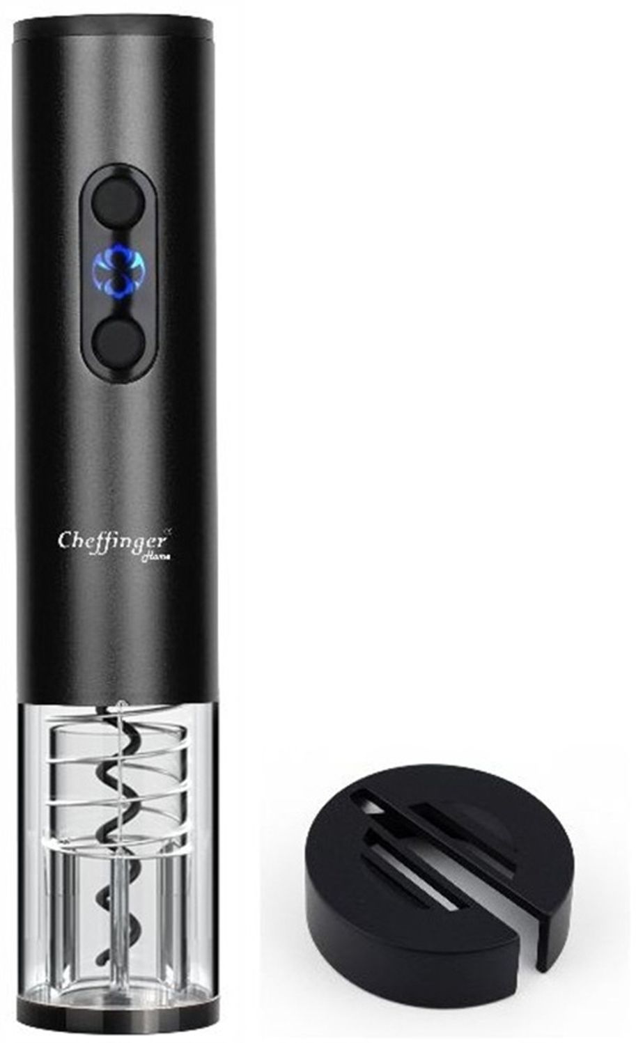 Elektrischer Weinflaschenöffner - Korkenzieher mit LED & Kapselschneider